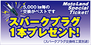 スパークプラグ1本プレゼント！